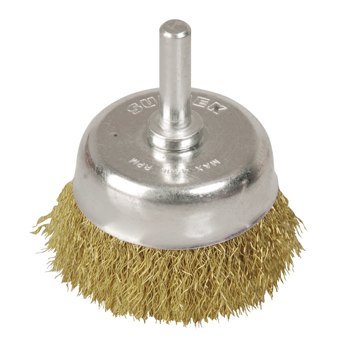 Carda copa ondulada alambre delgado 1-1/8" x 0.30 mm con zanco 1/4" Surtek