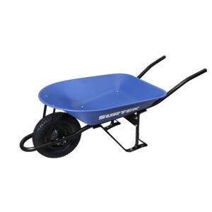 3 Pza Carretilla reforzada con bastidor metálico 4 Ft3 llanta imponchable de poliuretano Surtek
