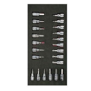 Juego de dados cuadro de 3/8" varias puntas 22 piezas, CH108-C Urrea