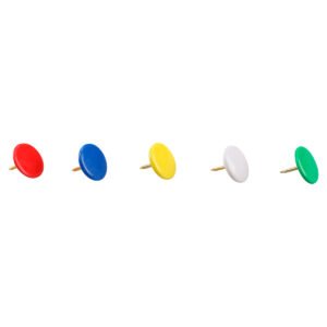 10 Pza Chinches con cabeza cubierta de PVC de colores, 100 piezas Foy