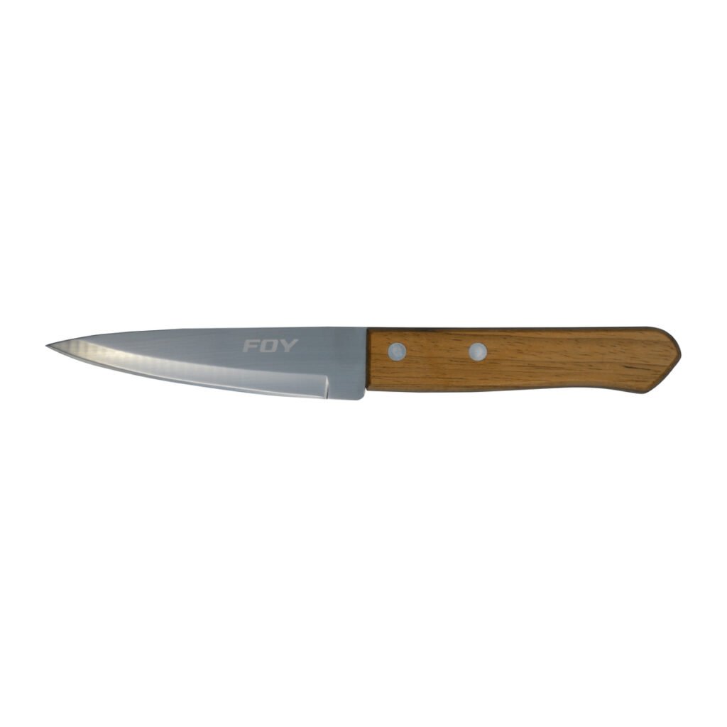 12 Pza Cuchillo de acero inoxidable para chef con mango de madera de 5" Foy