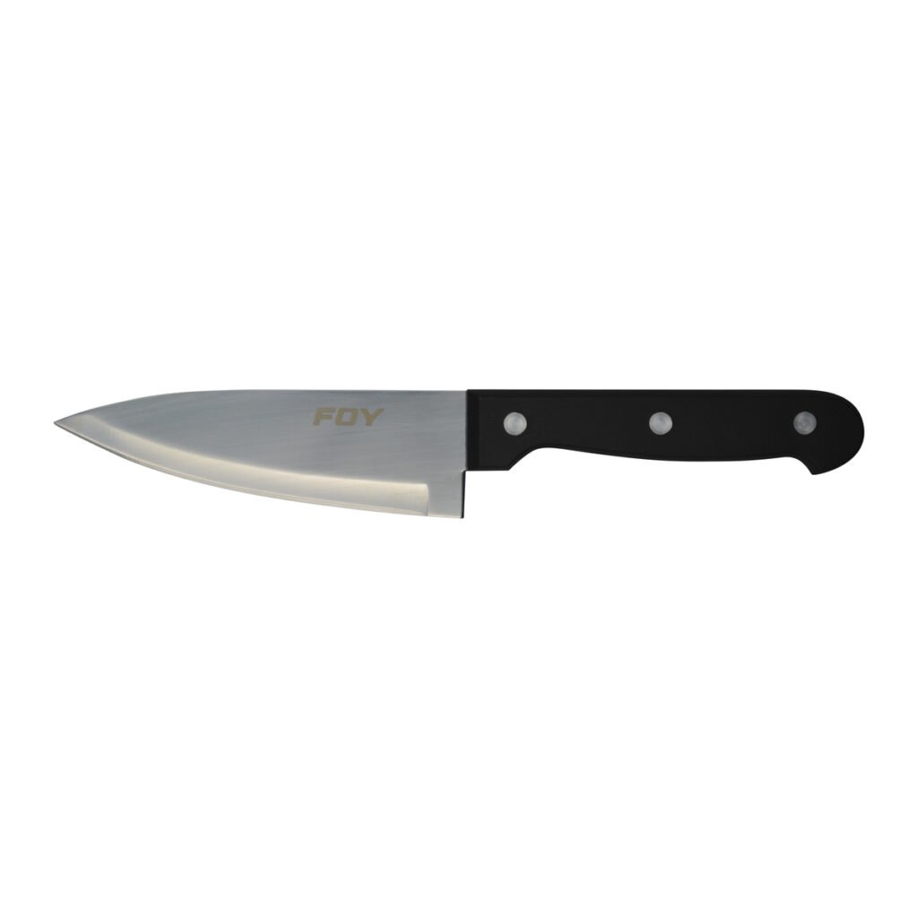 12 Pza Cuchillo de acero inoxidable para chef con mango de plástico de 6" Foy