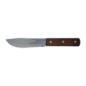 12 Pza Cuchillo cebollero de acero inoxidable con mango de madera de 6" Foy