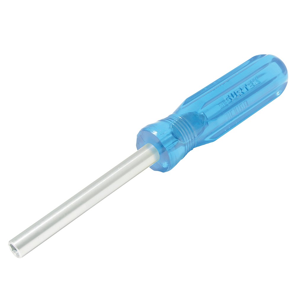 6 Pza Destornillador con mango azul, mágnetico para puntas hexágono intercambiables de 1/4" Surtek