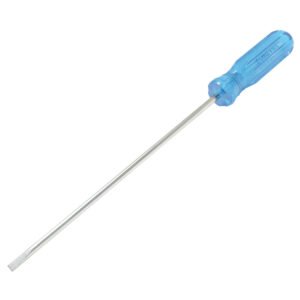 6 Pza Destornillador con mango azul, punta cabinet barra redonda 1/8" x 4" Surtek