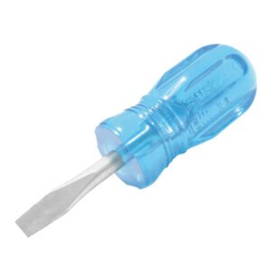 6 Pza Destornillador con mango azul, tipo trompo punta plana 1/4" x 1-1/2" Surtek