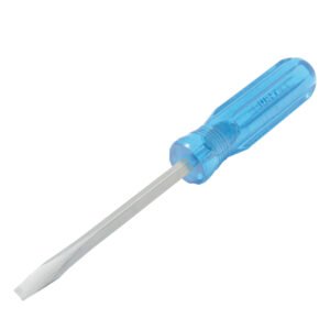 6 Pza Destornillador con mango azul, punta plana barra cuadrada 3/8" x 8" Surtek