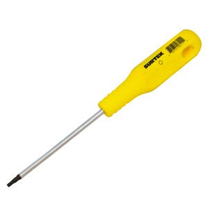 6 Pza Destornillador con mango amarillo, punta Torx barra redonda T30 x 4" Surtek
