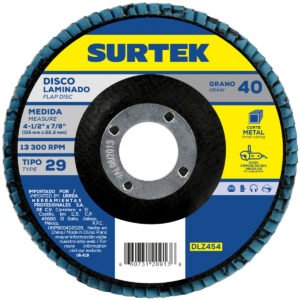 5 Pza Disco laminado tipo 29 grano 120, 4-1/2" Surtek