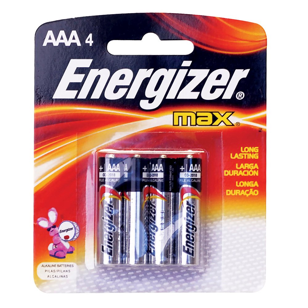 12 Pza Pila alcalina Energizer® "AAA", 4 piezas Surtek