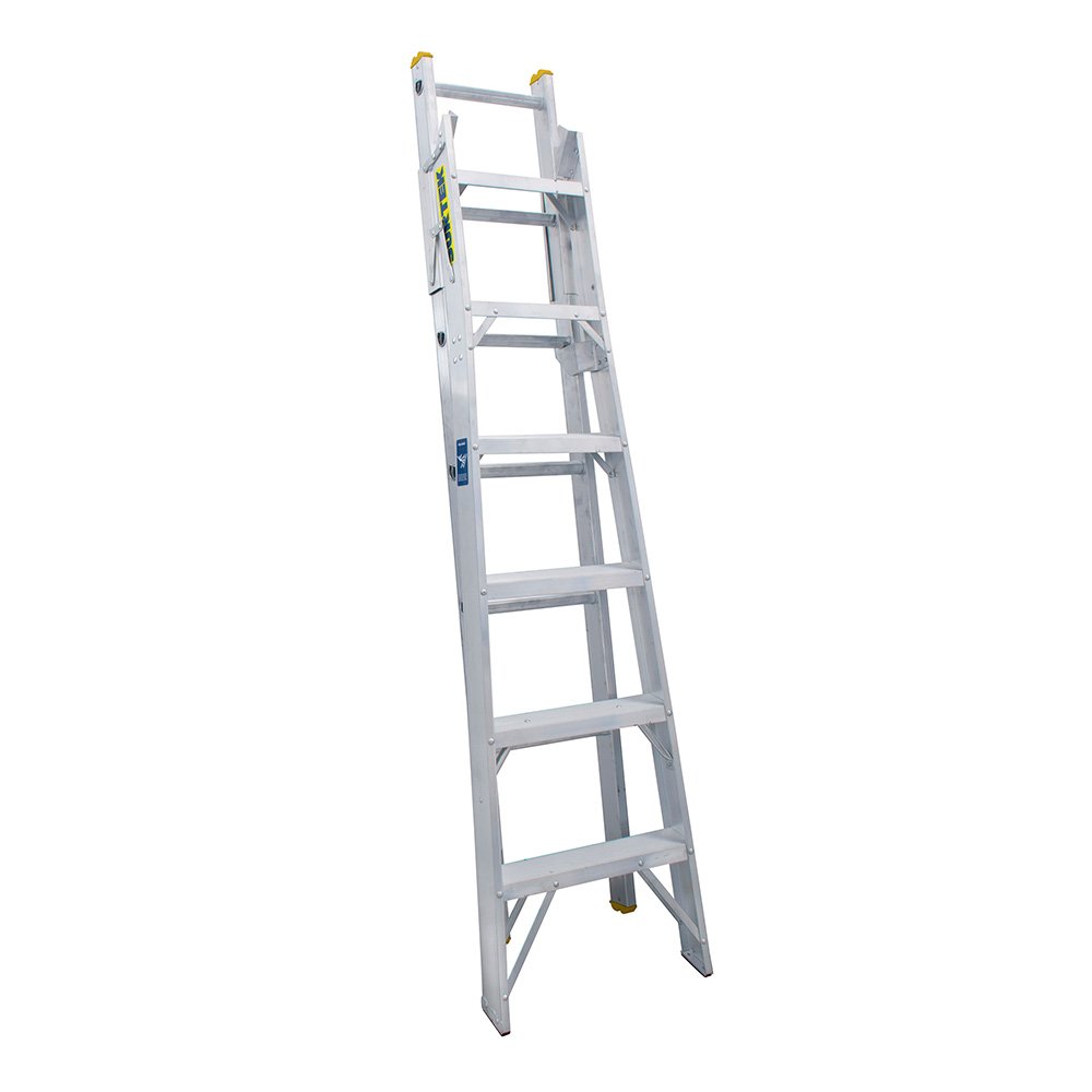 Escalera convertible tipo II de aluminio con 15 peldaños Surtek