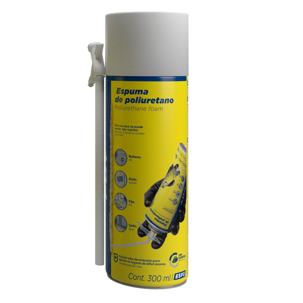 12 Pza Espuma de poliuretano 300 ml Foy