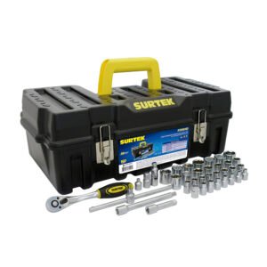 Juego de dados y accesorios cuadro de 3/8" combinado, 38 piezas Surtek