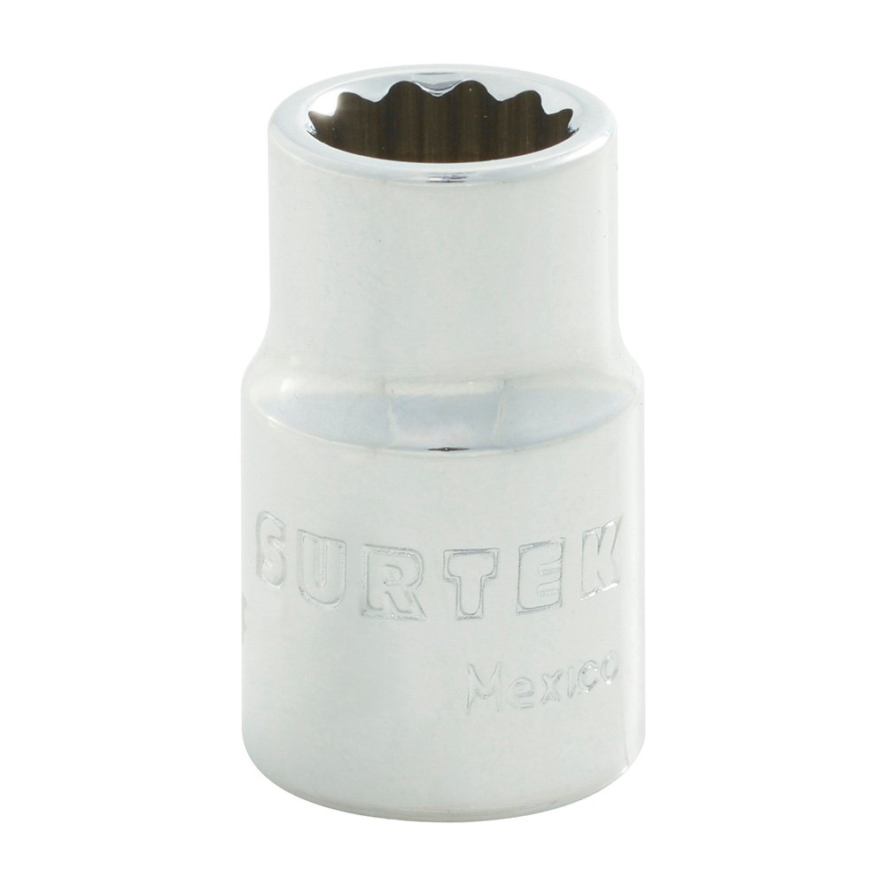 6 Pza Dado cuadro de 3/8", 12 puntas, en pulgadas, 7/16" Surtek