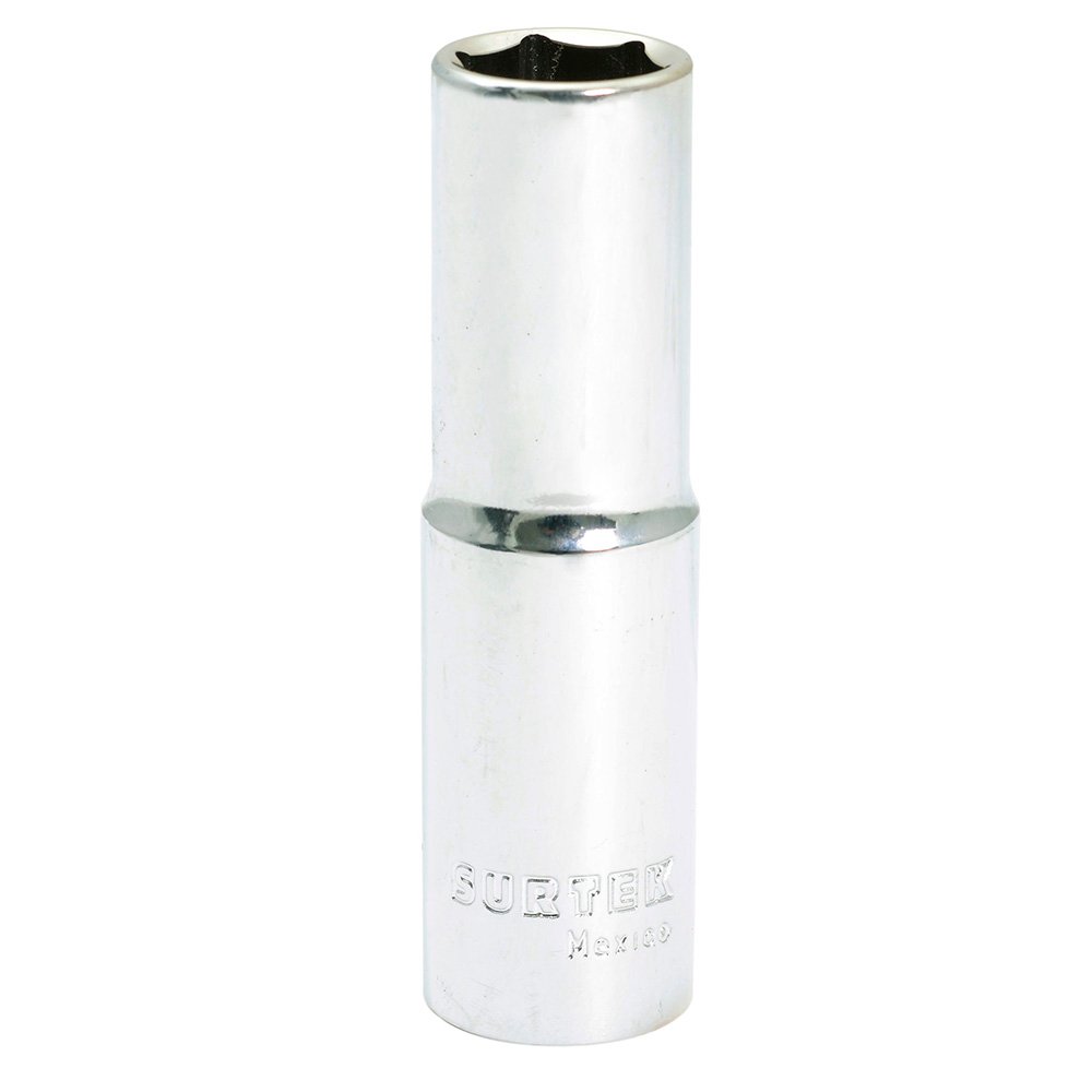 6 Pza Dado largo cuadro de 1/2", 6 puntas, en pulgadas, 9/16" Surtek
