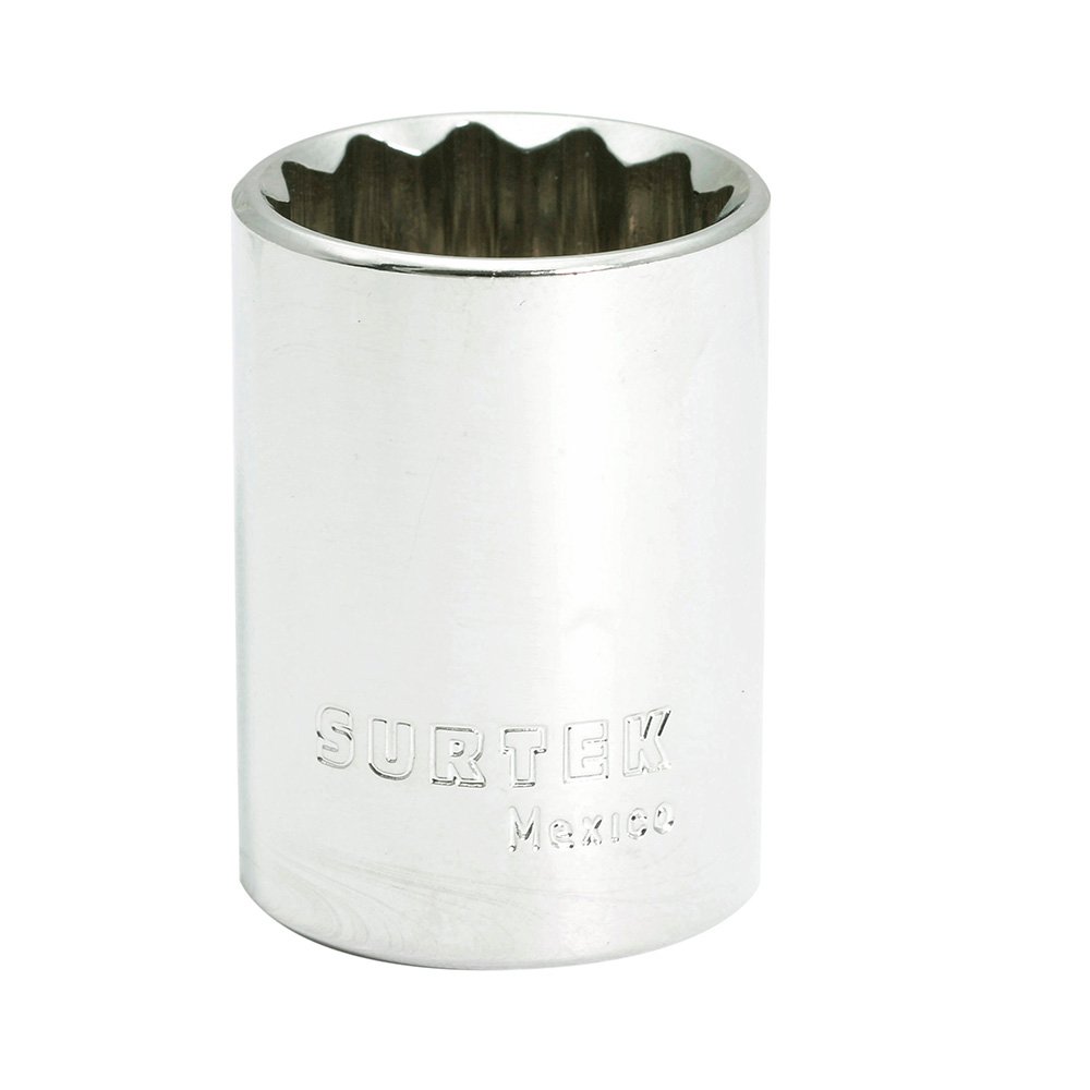 6 Pza Dado en pulgadas cuadro de 1/2", 12 puntas, 25/32" Surtek