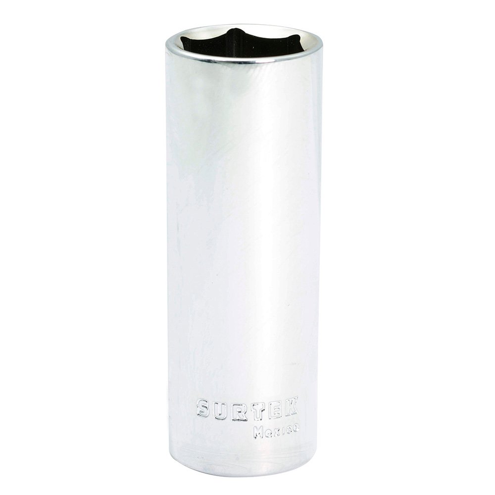 6 Pza Dado largo cuadro de 1/2", 6 puntas, en pulgadas, 1" Surtek