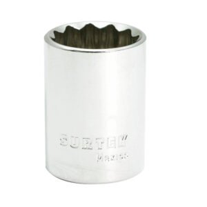 6 Pza Dado en pulgadas cuadro de 1/2", 12 puntas, 1-1/16" Surtek