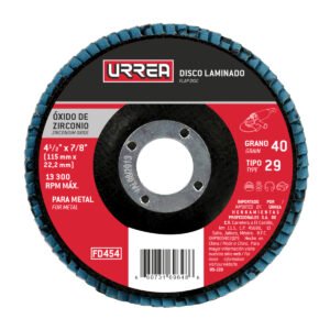 10 Pza Disco laminado tipo 29 grano 80, 4-1/2" Urrea