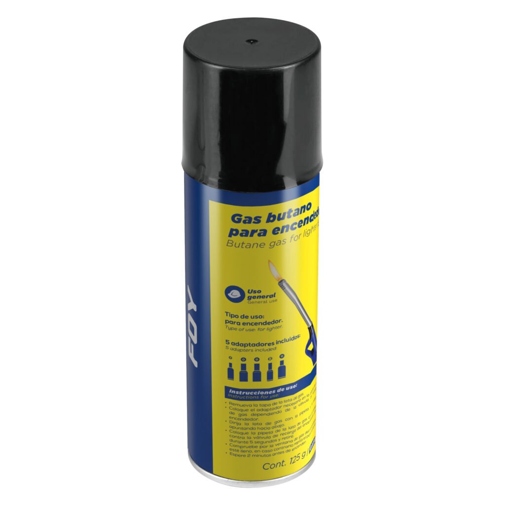 12 Pza Lata de gas butano para encendedor 125 g Foy