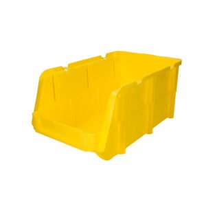 4 Pza Gaveta plástica pico de pato color amarillo 11" x 6" x 5" Surtek