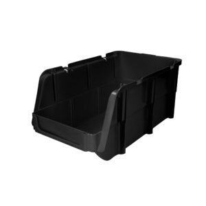 4 Pza Gaveta plástica pico de pato color negro 11" x 6" x 5" Surtek
