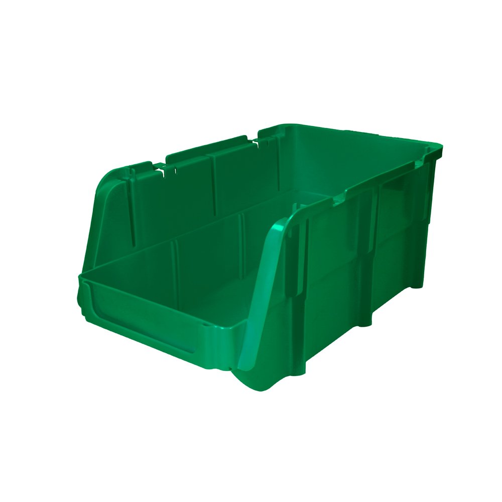 3 Pza Gaveta plástica pico de pato color verde 14" x 8" x 7" Surtek