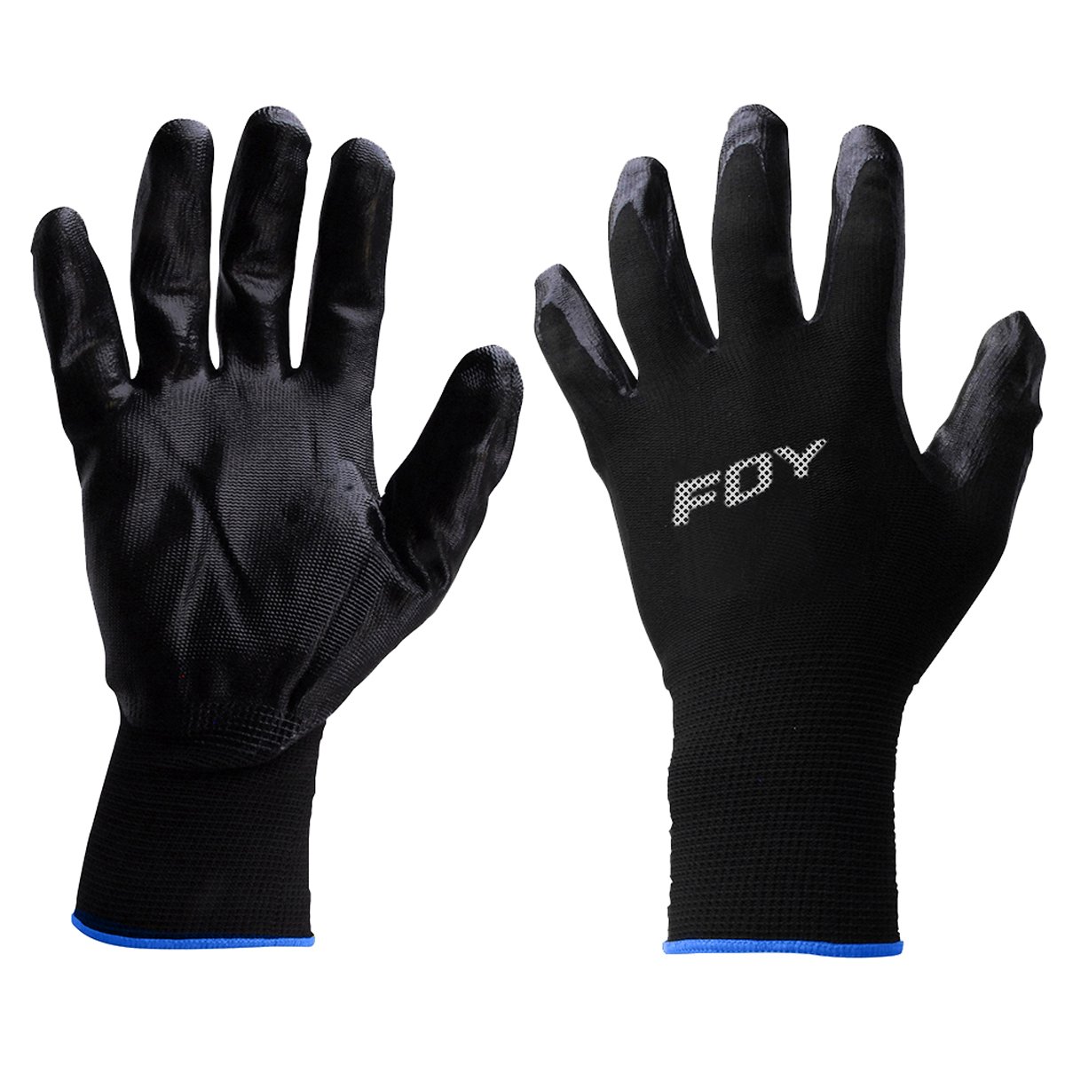 6 Pza Guantes de nailon con recubrimiento de nitrilo CH Foy