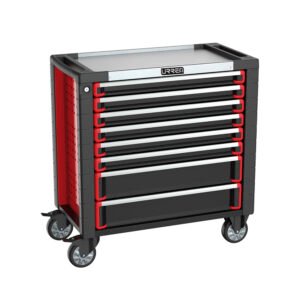Gabinete móvil 8 gavetas color rojo y negro serie HD 35" Urrea