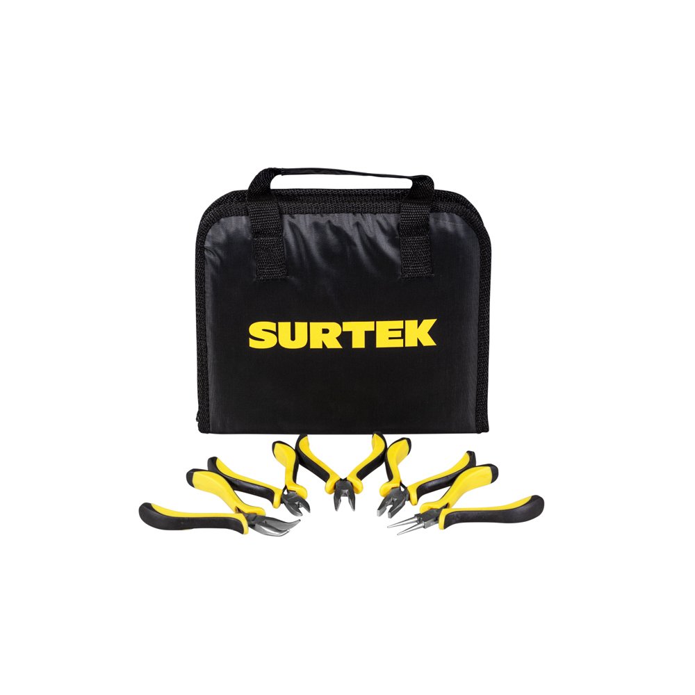 Juego combinado de herramientas para electricista 6 piezas, con estuche plástico Surtek