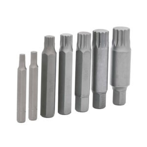 Juego de puntas bristol hexágono de 5/16", 7 piezas en caja metálica Urrea