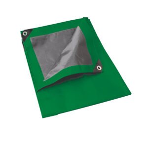 Lona de polietileno color verde con fondo plata, 4 x 5 m Foy