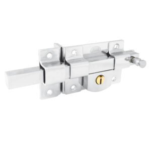 Cerradura de barra fija función izquierda, cromo brillante, llave estándar, blíster Lock