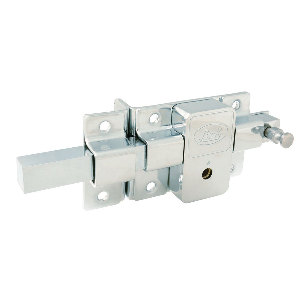 Cerradura de barra fija función izquierda, cromo brillante, llave tetra, blíster Lock