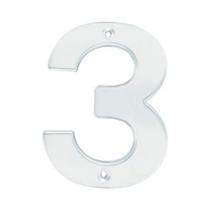 5 Pza Número 3 bold 4" níquel satinado Lock