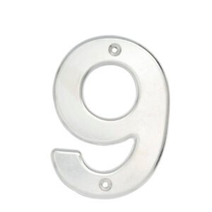 5 Pza Número 9 bold 4" níquel satinado Lock