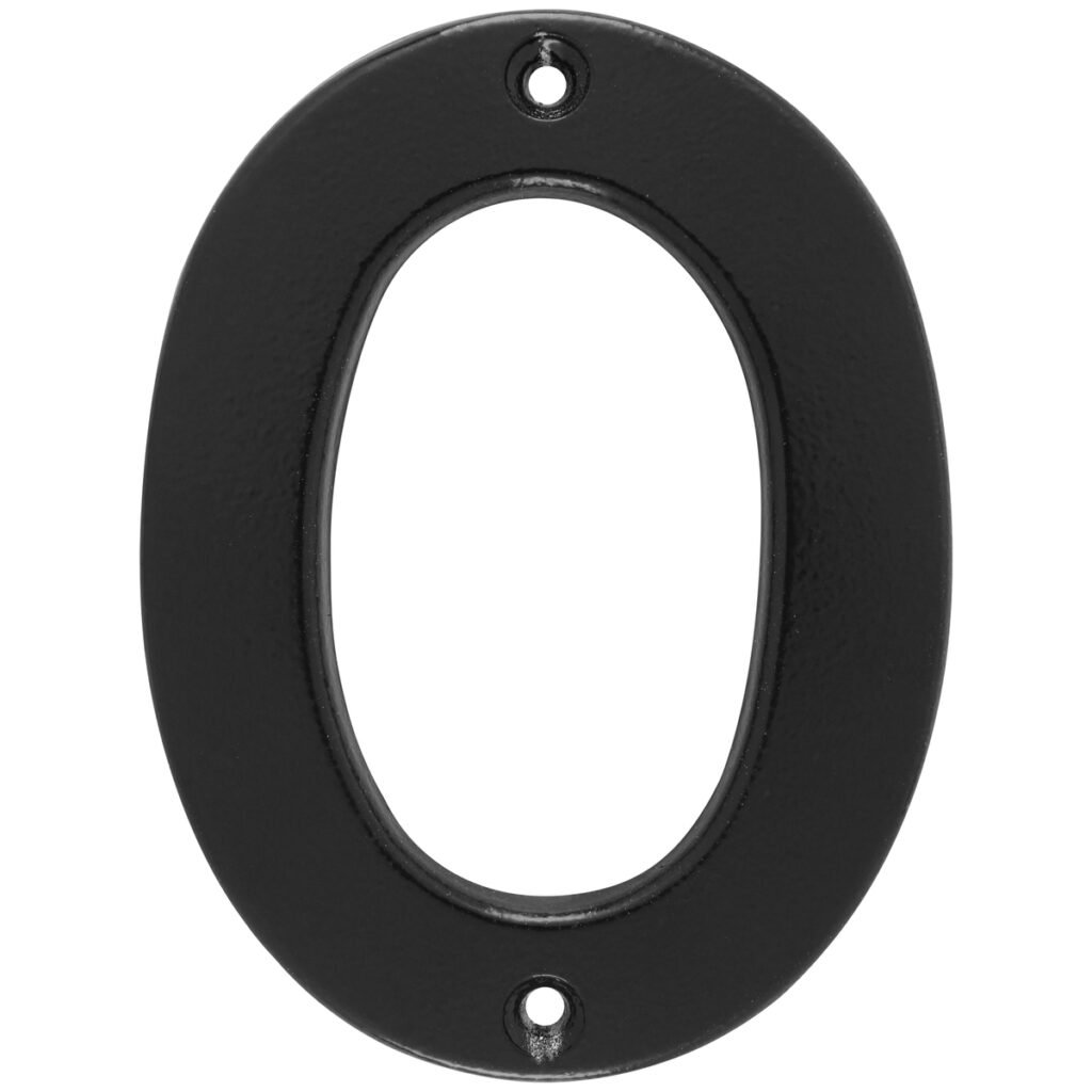 5 Pza Número 0 bold 4" negro Lock