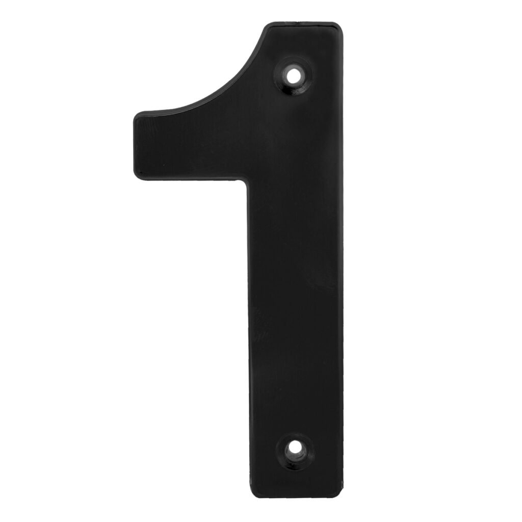5 Pza Número 1 bold 4" negro Lock