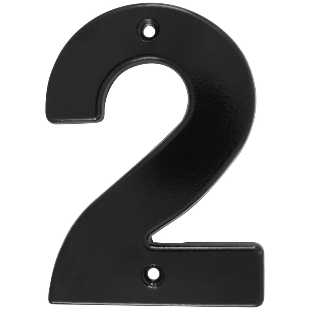 5 Pza Número 2 bold 4" negro Lock