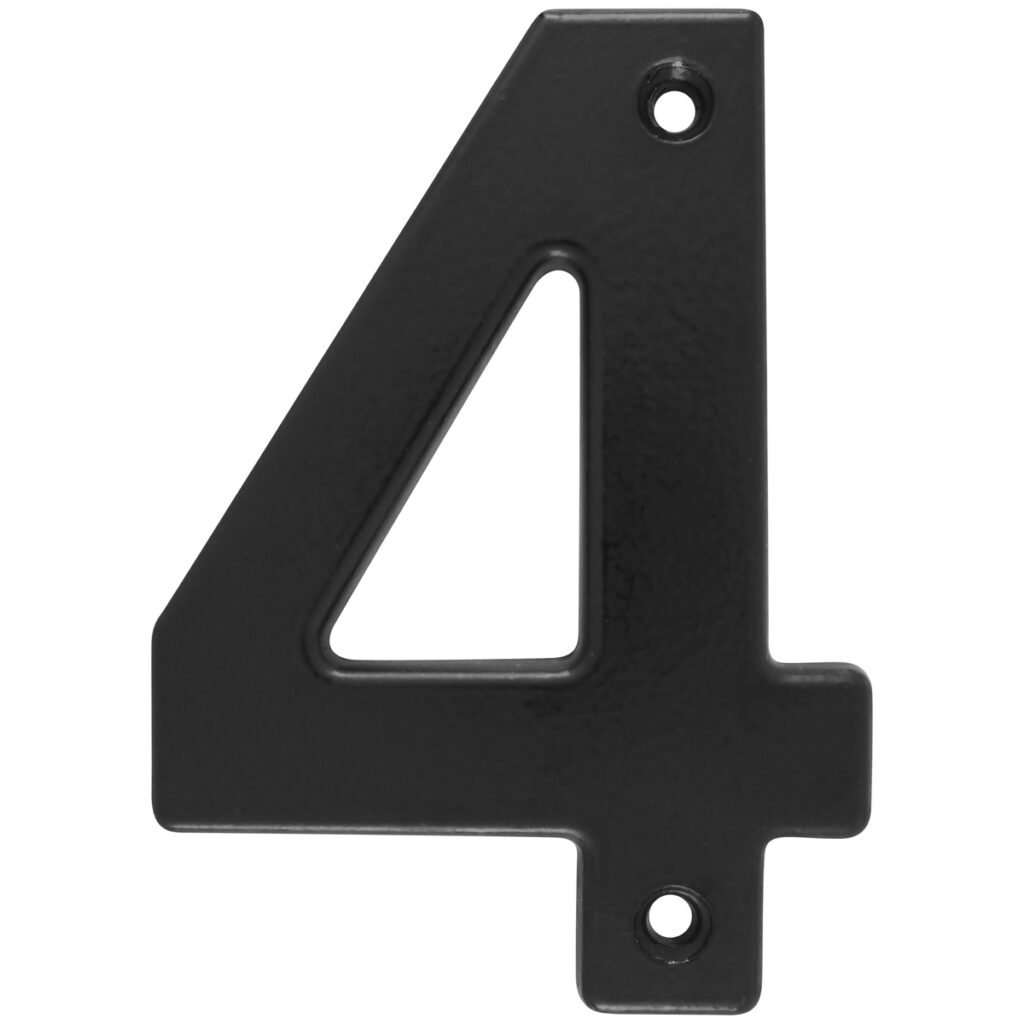 5 Pza Número 4 bold 4" negro Lock
