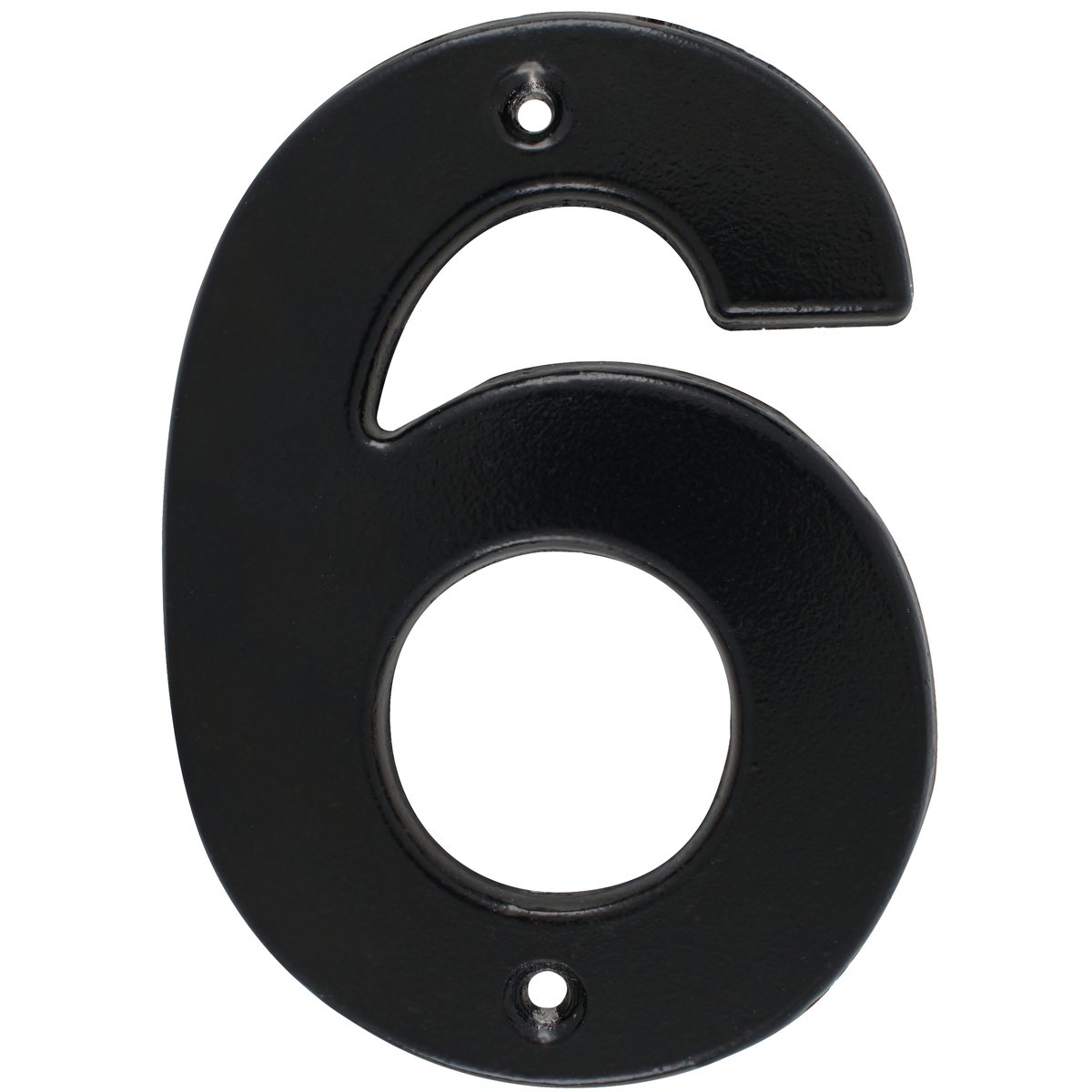 5 Pza Número 6 bold 4" negro Lock