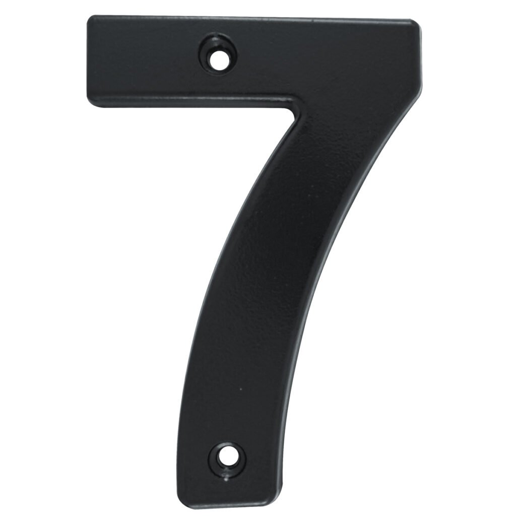 5 Pza Número 7 bold 4" negro Lock