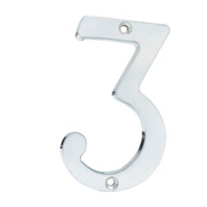 5 Pza Número 3 slim 4" níquel satinado Lock