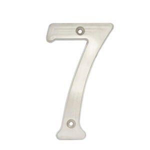 5 Pza Número 7 slim 4" níquel satinado Lock