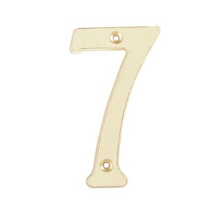 5 Pza Número 7 slim 4" latón brillante Lock
