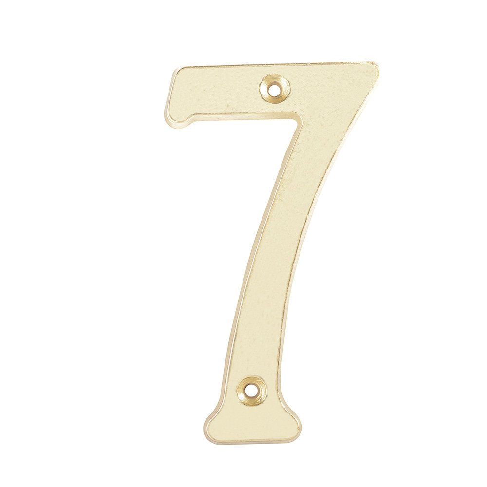 5 Pza Número 7 slim 4" latón brillante Lock
