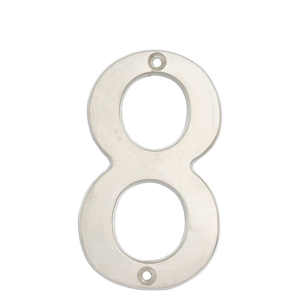 5 Pza Número 8 slim 4" níquel satinado Lock