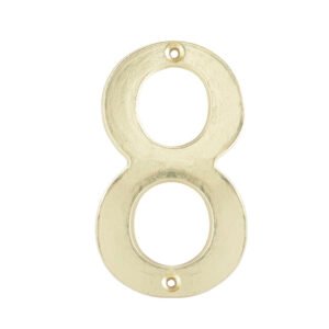 5 Pza Número 8 slim 4" latón brillante Lock