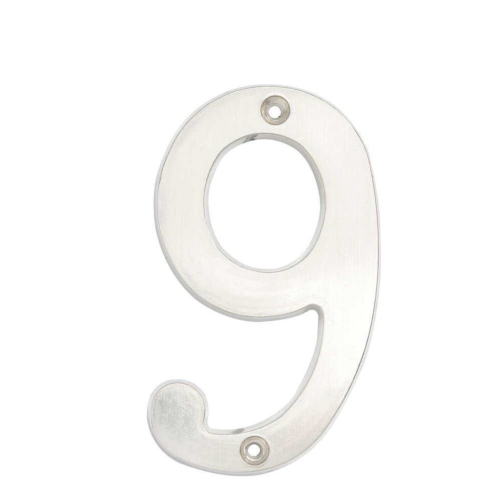 5 Pza Número 9 slim 4" níquel satinado Lock