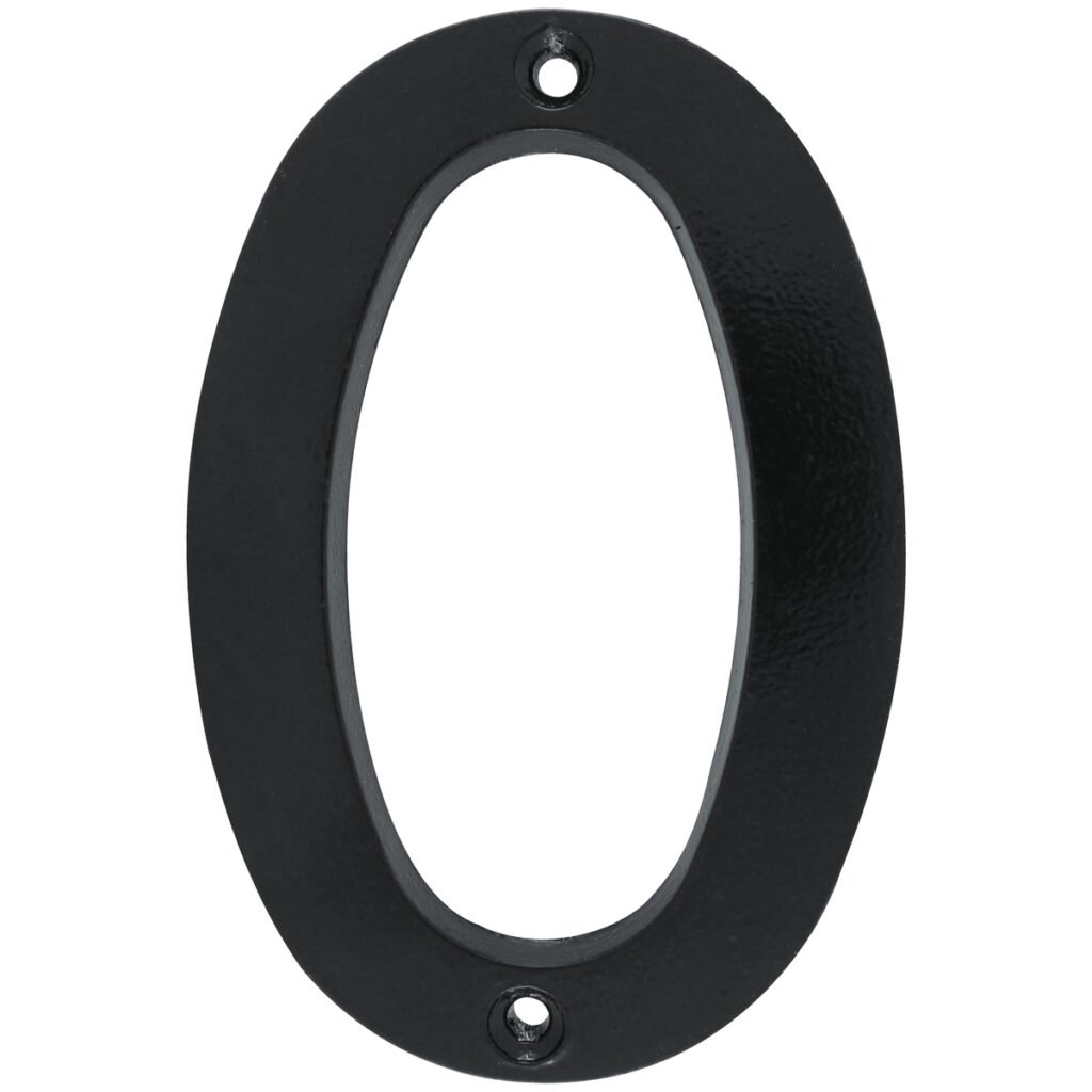 5 Pza Número 0 slim 4" negro Lock